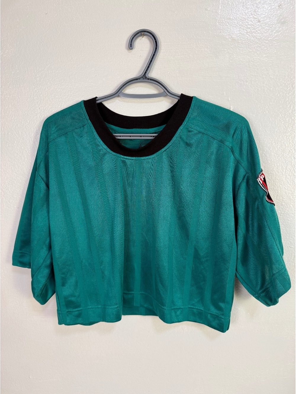fp movement Green Mesh Short Sleeve Shirt XS/40